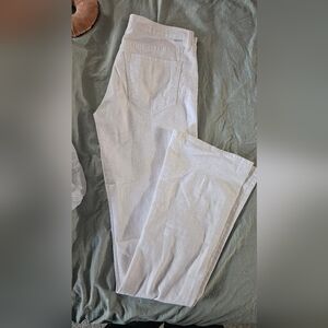MOTHER Off-White Denim Boot cut Pants